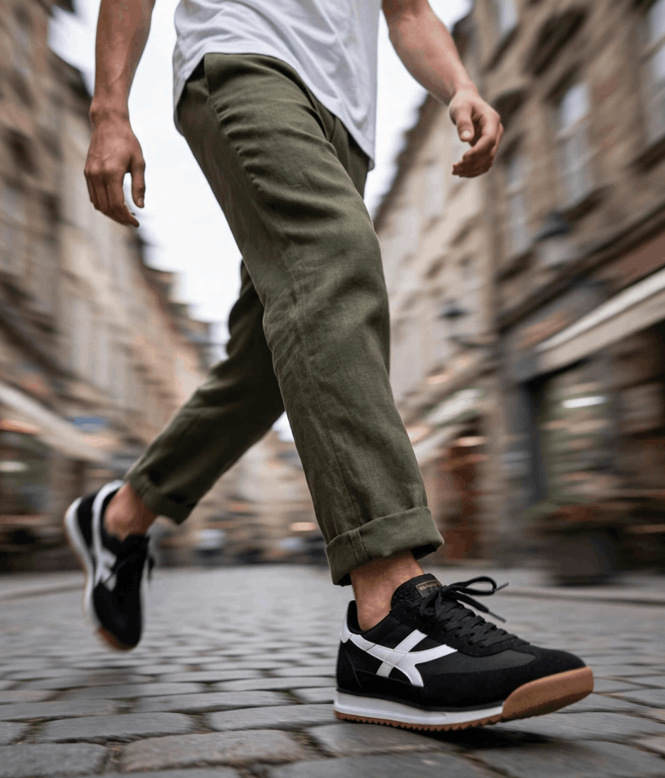 Jagulen Riva Siyah-Beyaz Erkek Sneaker