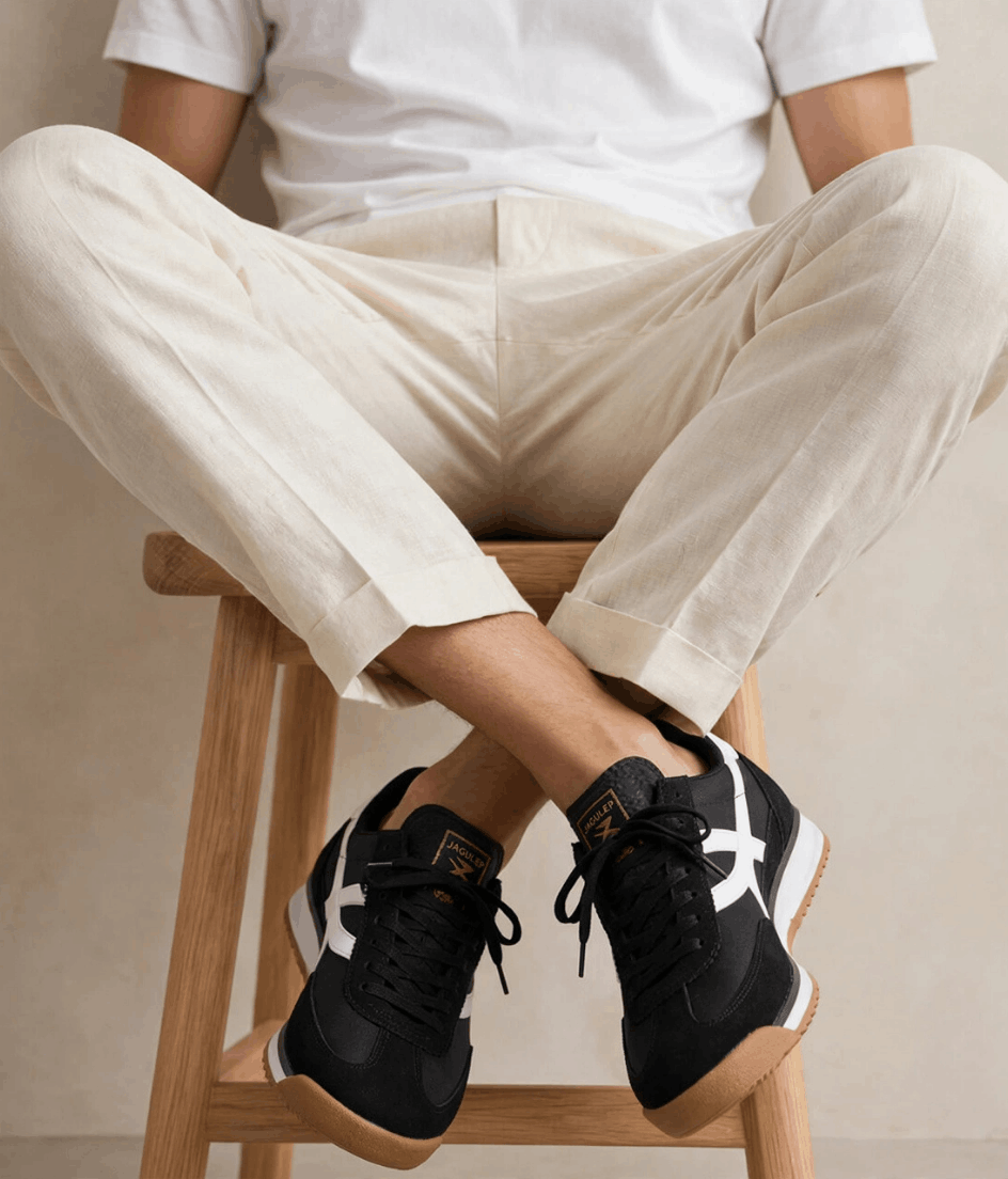 Jagulen Riva Siyah-Beyaz Erkek Sneaker