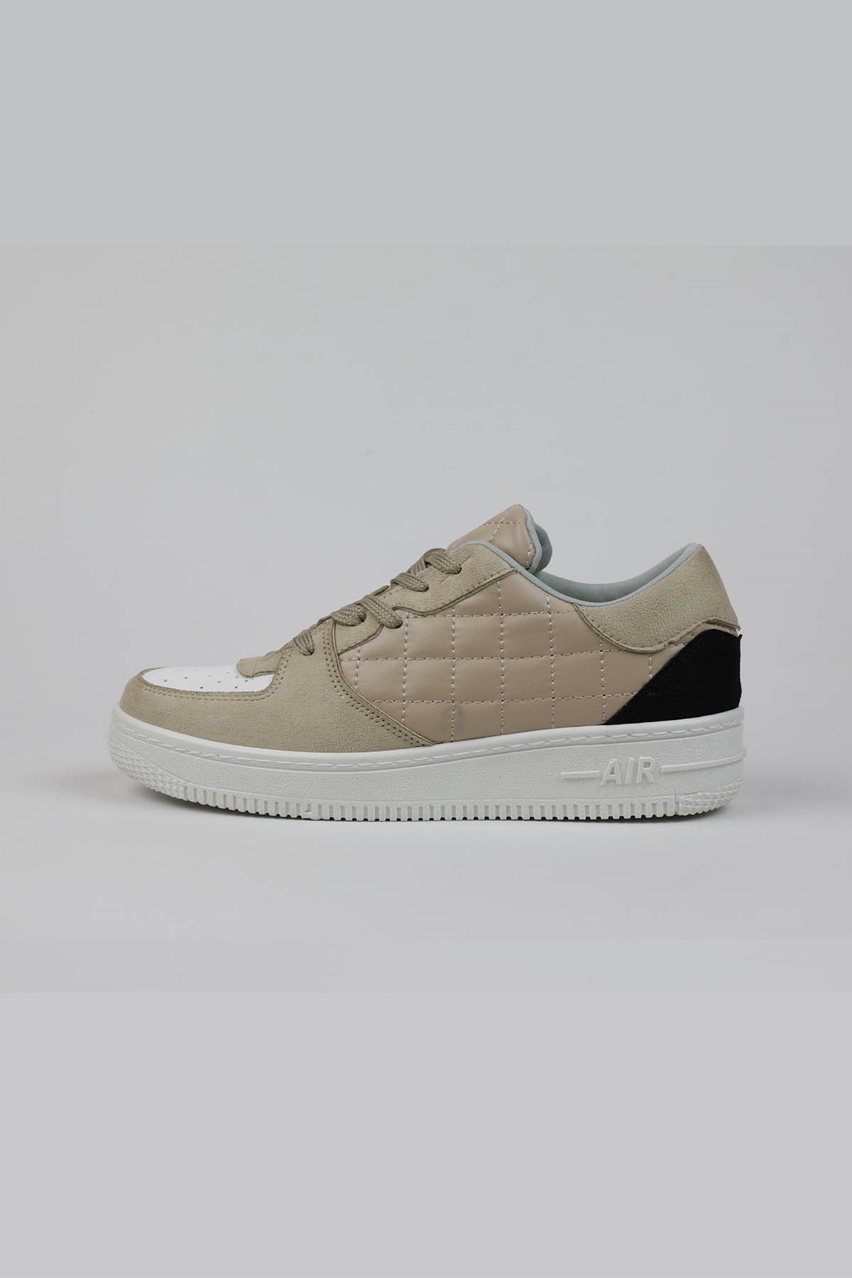 Unisex Gwenliza Air BT Kapitone Be Beyaz Süet Bağlı Spor Ayakkabı