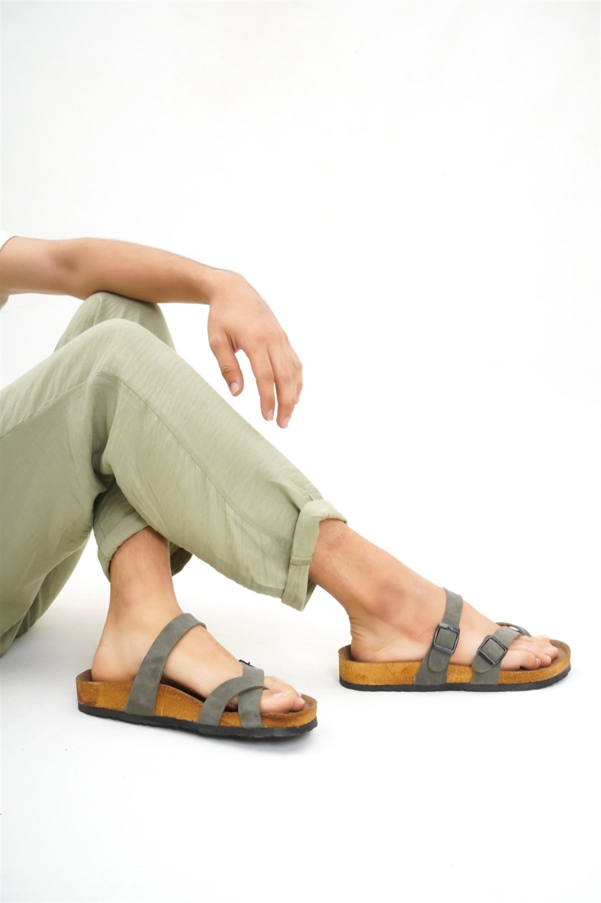 Unisex Gwenliza Relaxcomfort Haki Yeşil Terlik 