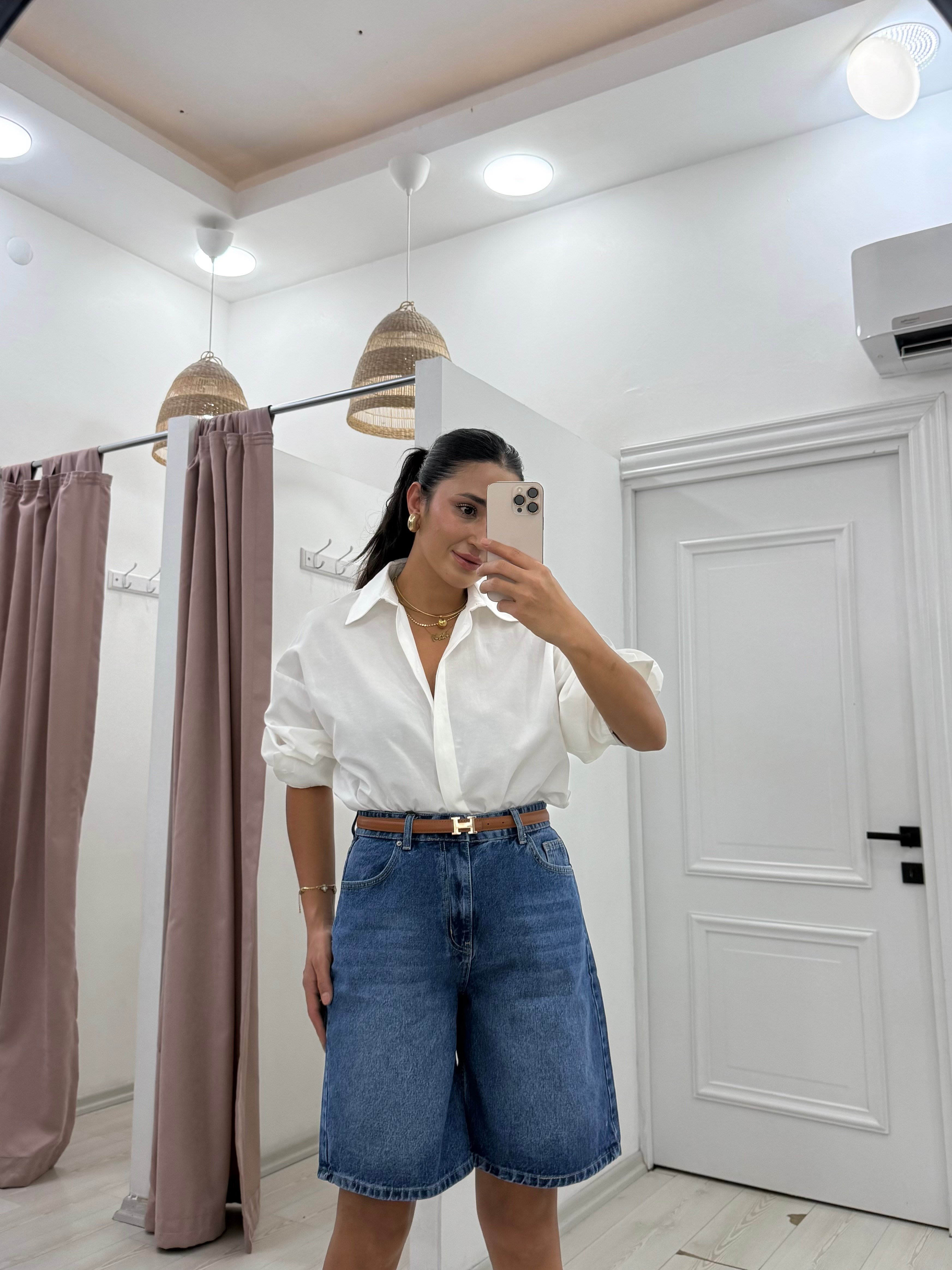 Denim Şehir Boy Şort 