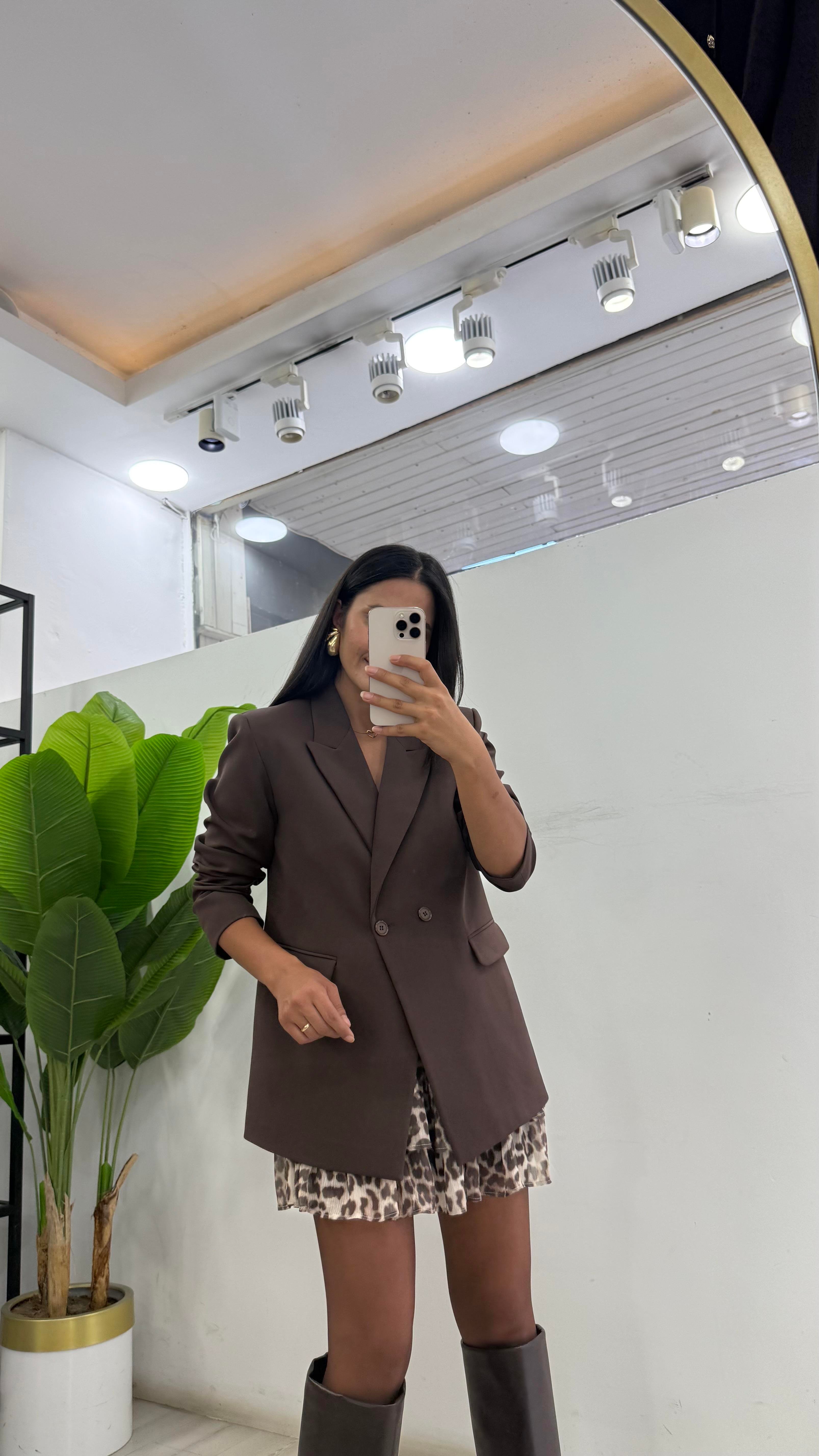 Kahve Blazer Ceket 