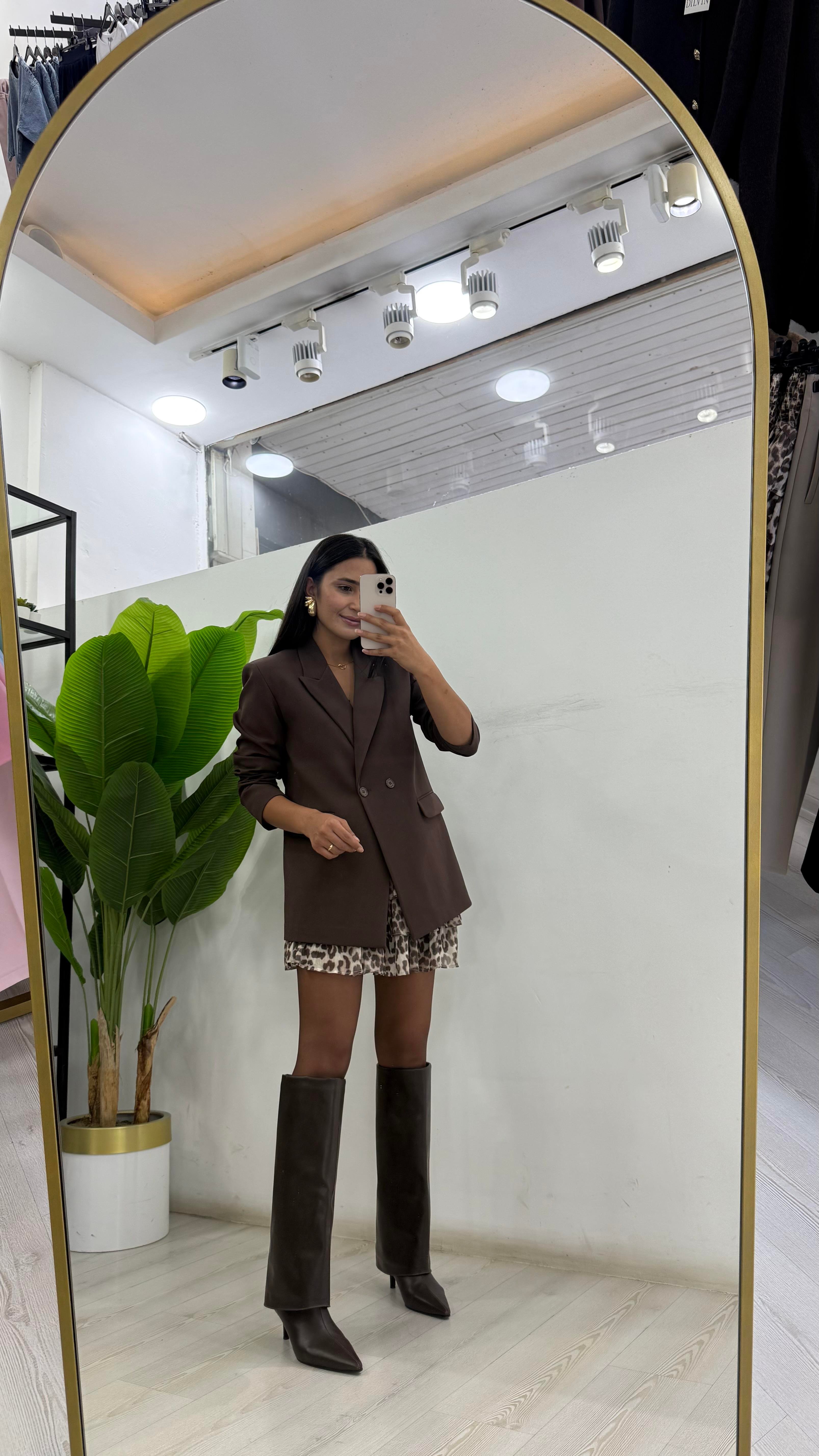 Kahve Blazer Ceket 