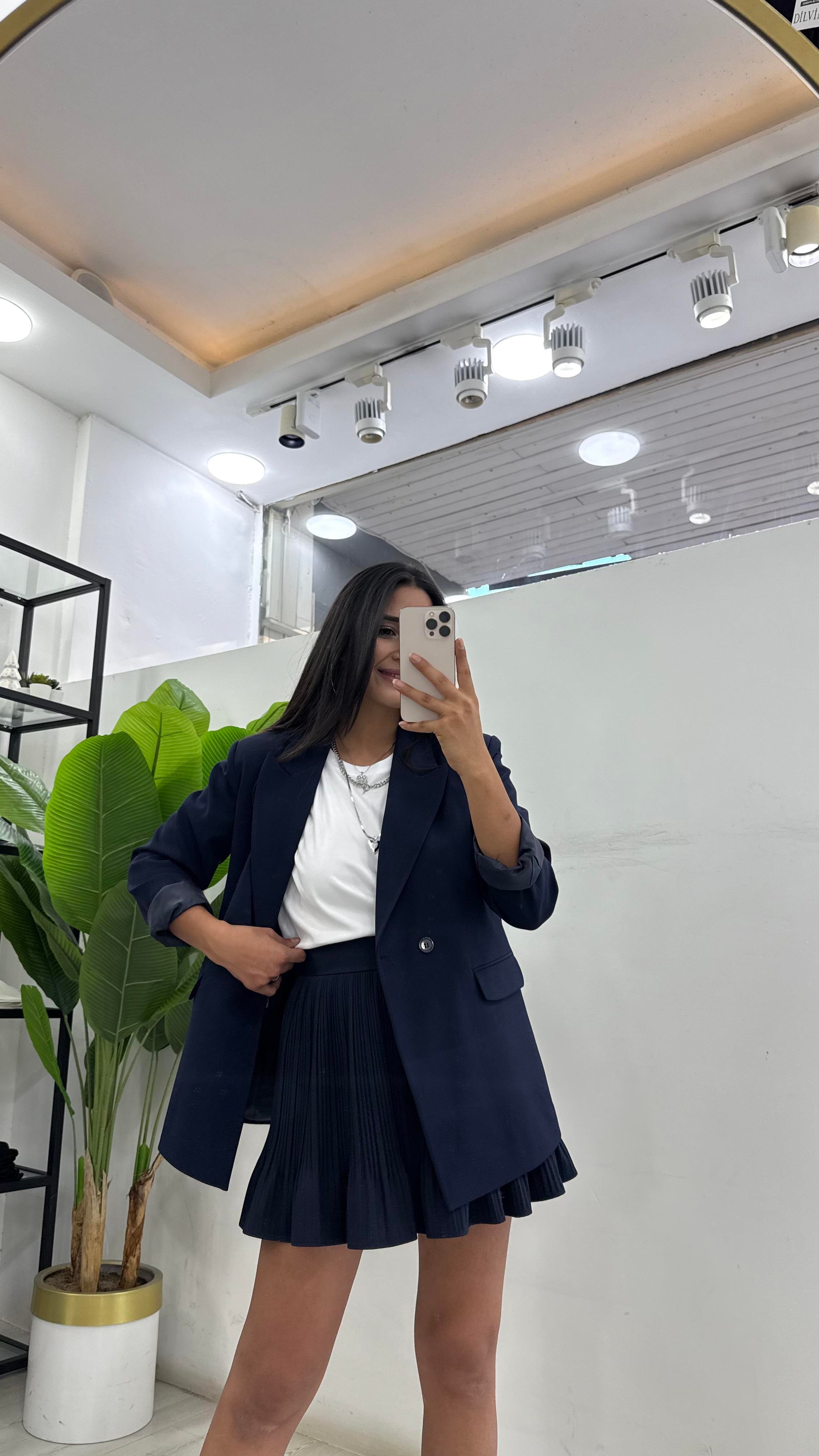 Lacivert Blazer Ceket 