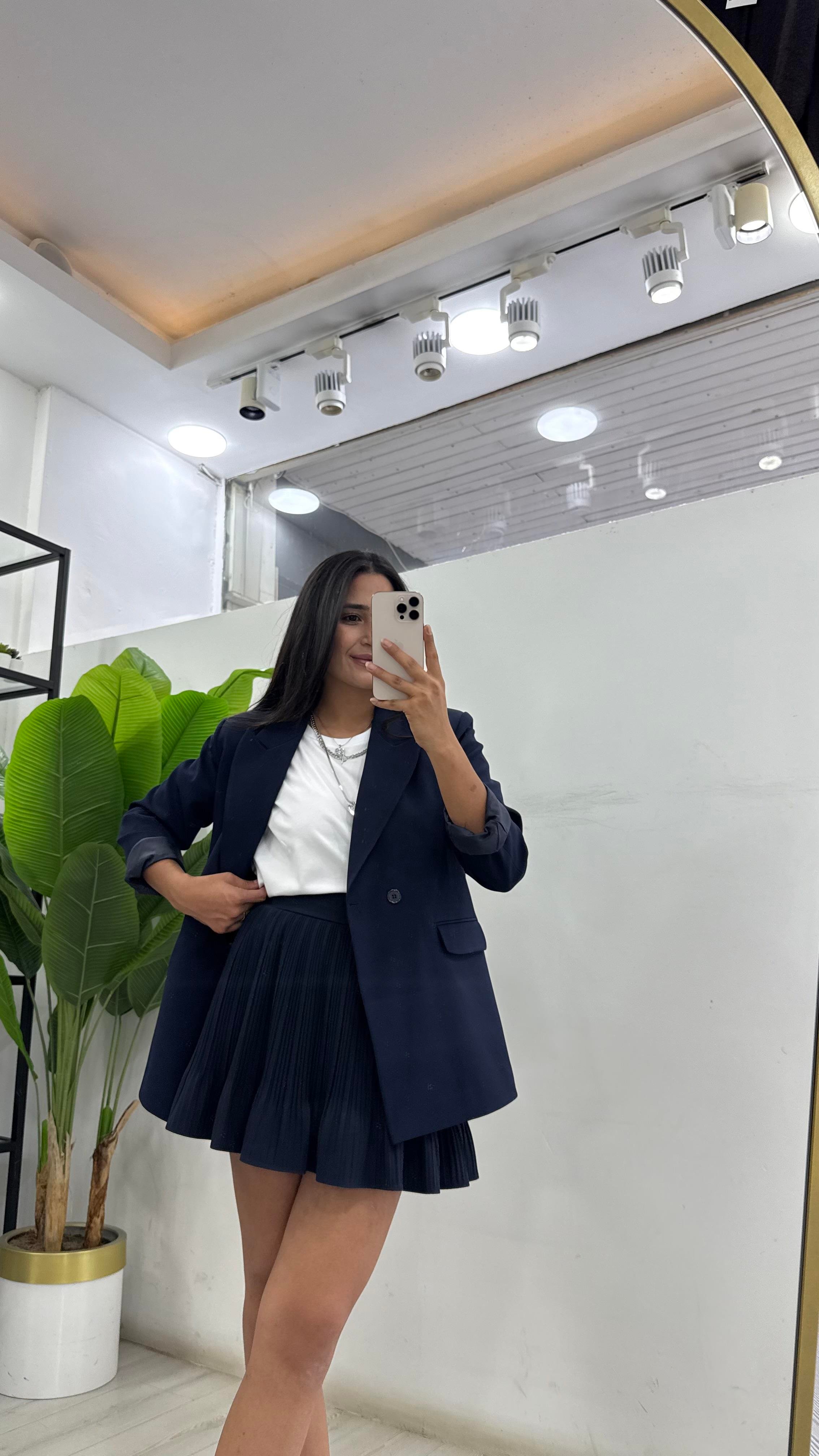 Lacivert Blazer Ceket 
