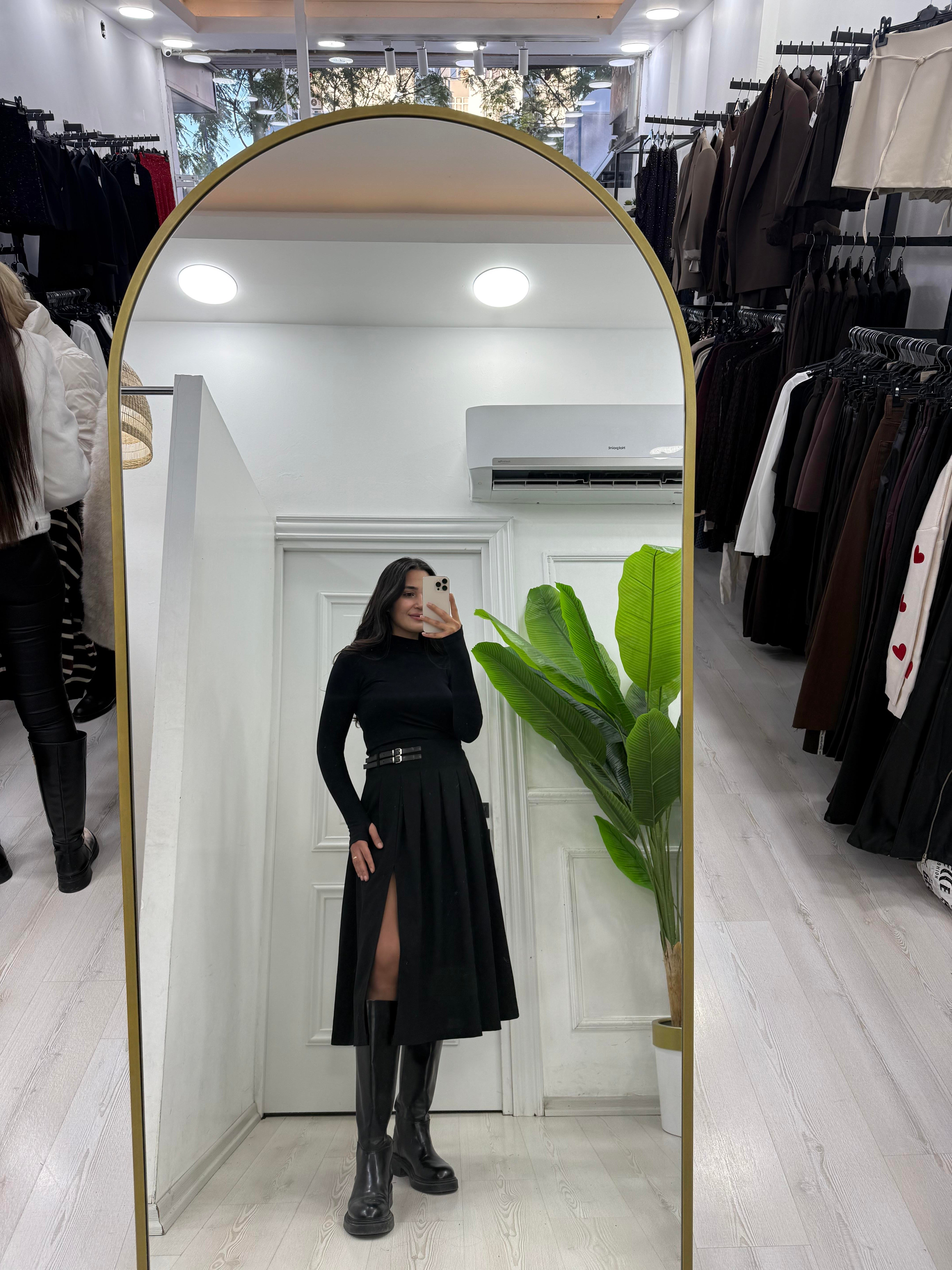 Siyah Yarım Balıkçı Yk Bluz 