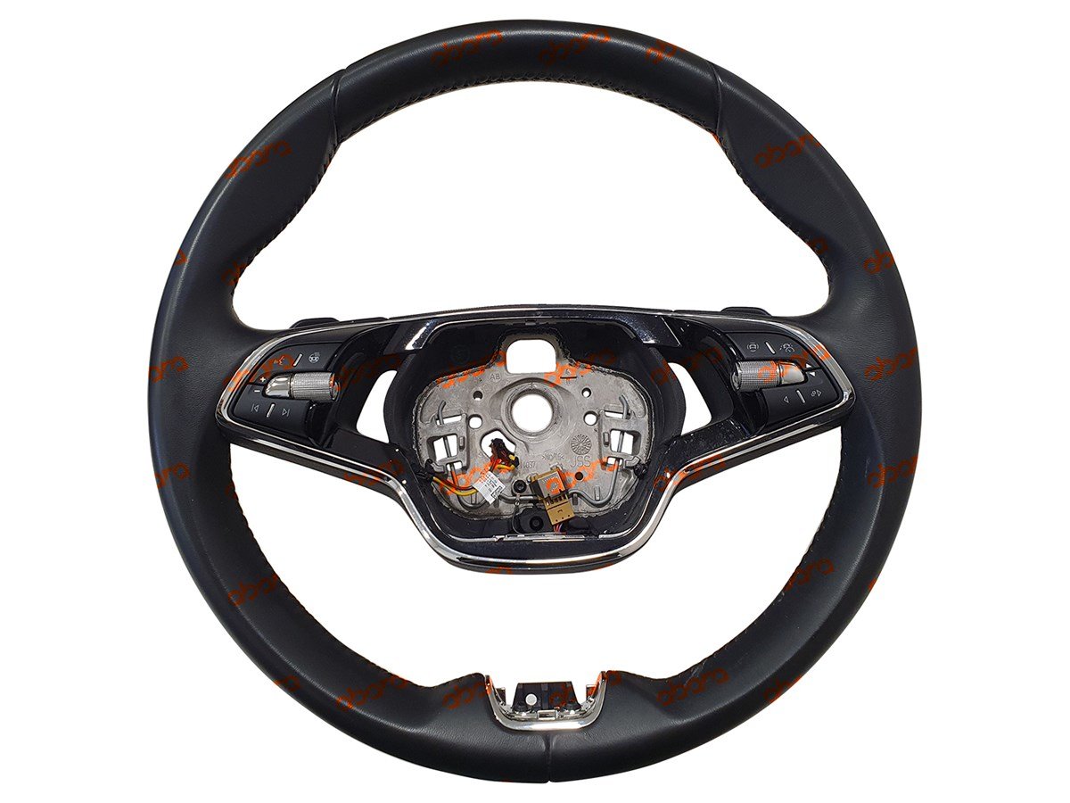 5E3419093AP- 5E3419093AT SKODA YENİ TİP ISITMALI F1'Lİ DİREKSİYON SİMİDİ VE AIRBAG