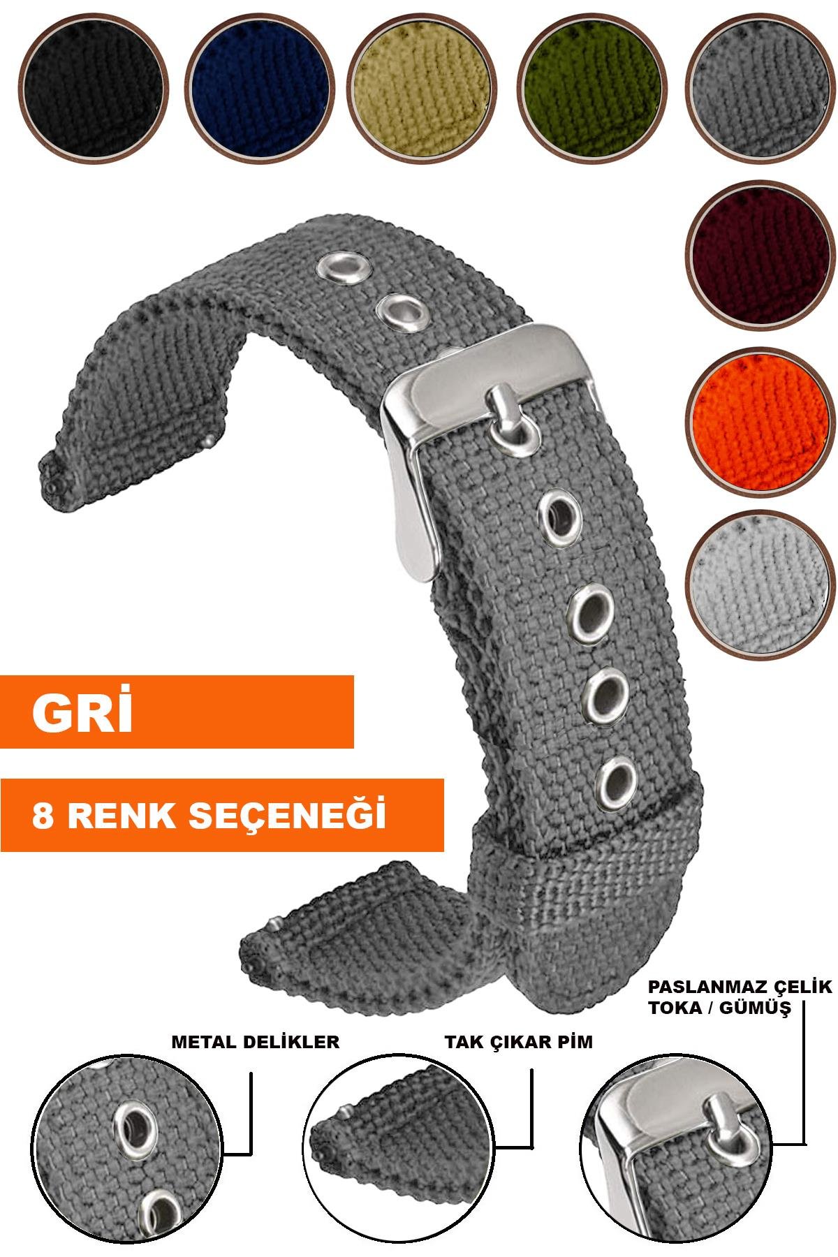 20mm-22mm Saat Uyumlu Tekstil Kumaş Saat Kordonu Kayışı