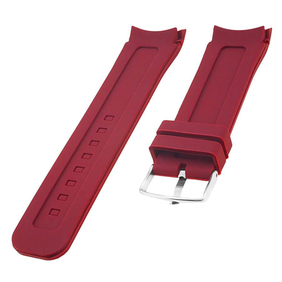 Armani Uyumlu S01A1-R Kırmızı Silikon Saat Kordonu 