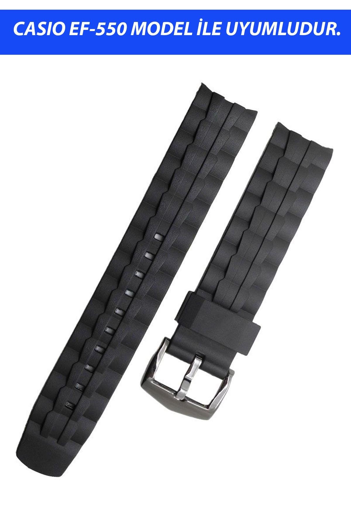 Casio EF-550 Saat Uyumlu Silikon Saat Kordonu Kayışı