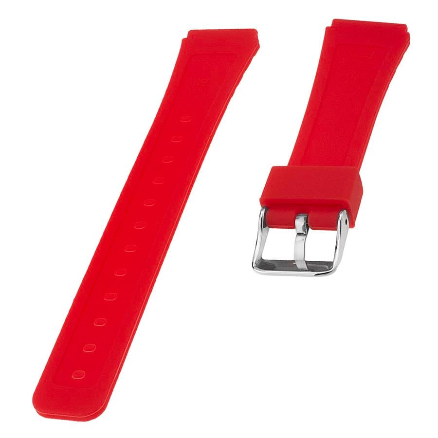 Casio F91 Uyumlu 18X16mm Kırmızı Silikon Saat Kordonu S02F91W-R