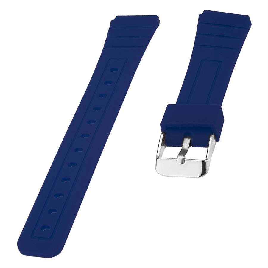 Casio F91 Uyumlu 18X16mm Lacivert Silikon Saat Kordonu S02F91W-L