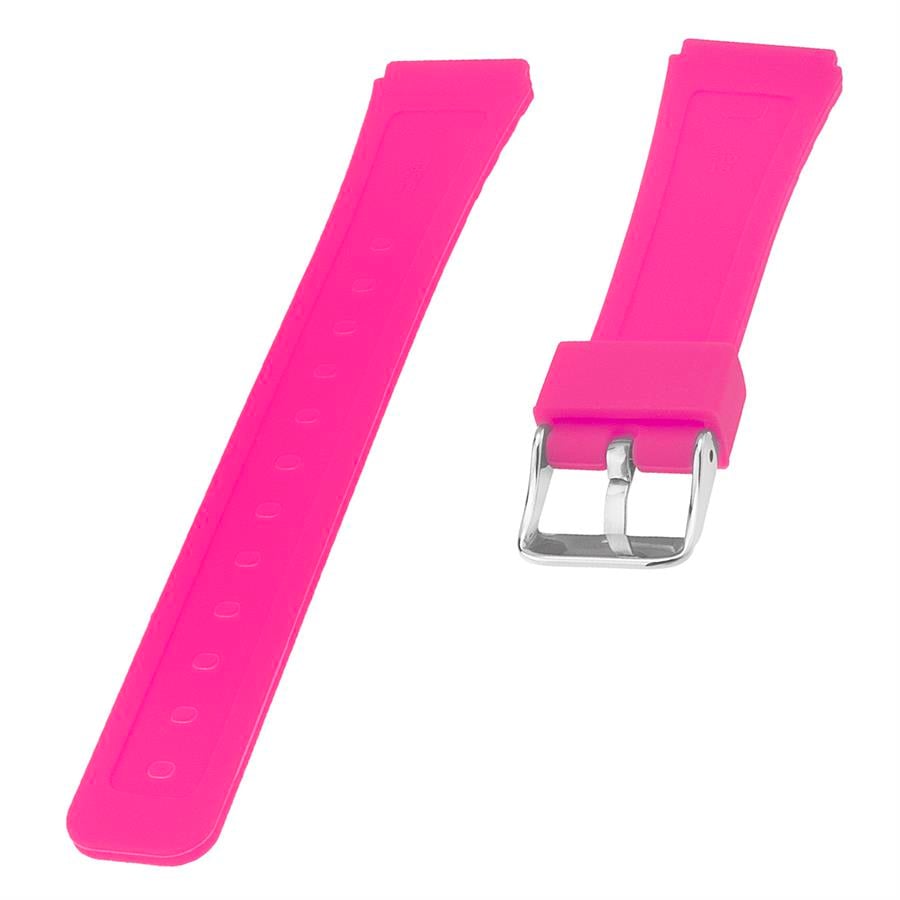 Casio F91 Uyumlu 18X16mm Pembe Silikon Saat Kordonu S02F91W-P
