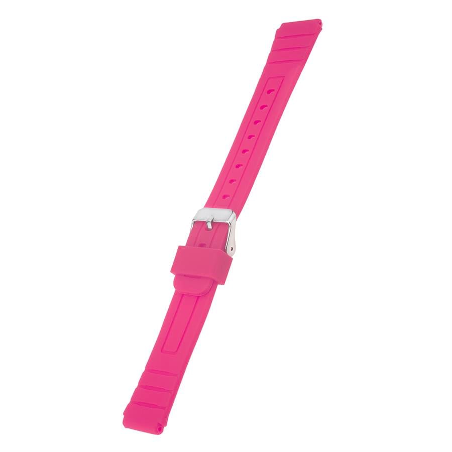 Casio F91 Uyumlu 18X16mm Pembe Silikon Saat Kordonu S02F91W-P