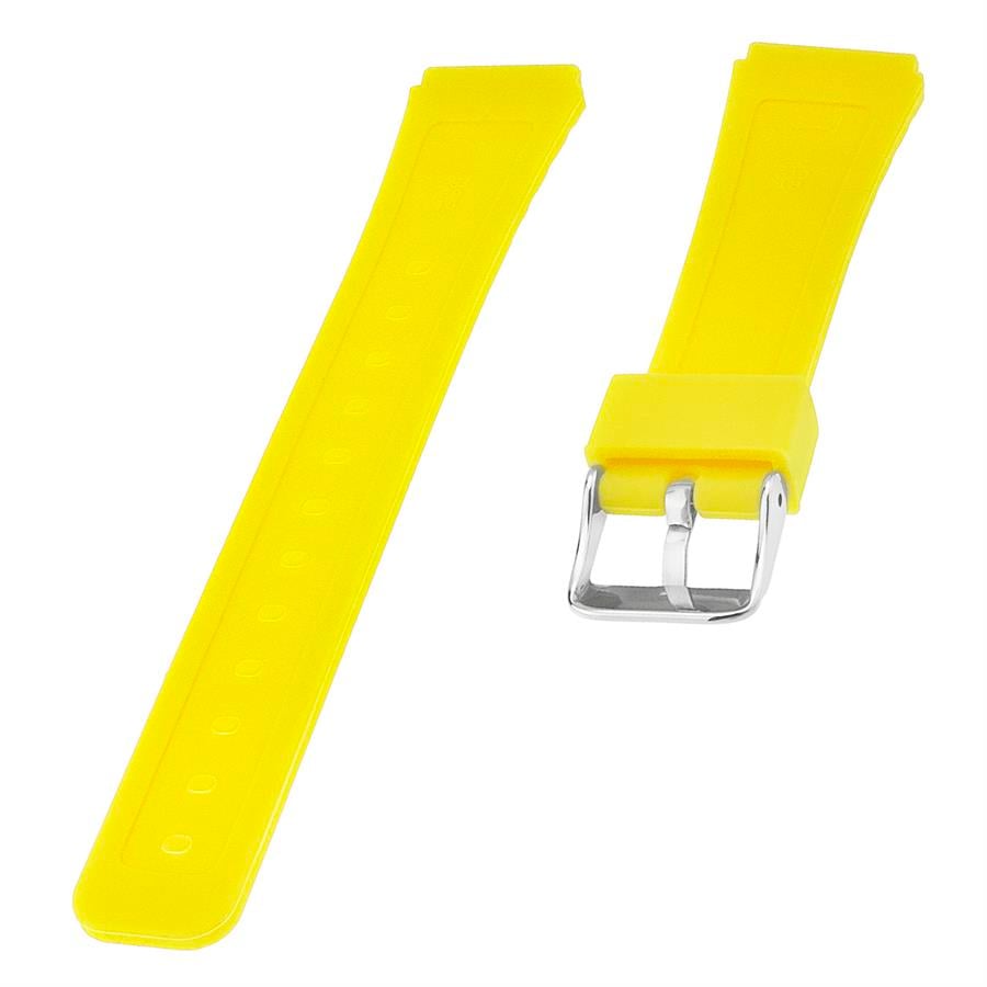 Casio F91 Uyumlu 18X16mm Sarı Silikon Saat Kordonu S02F91W-Y