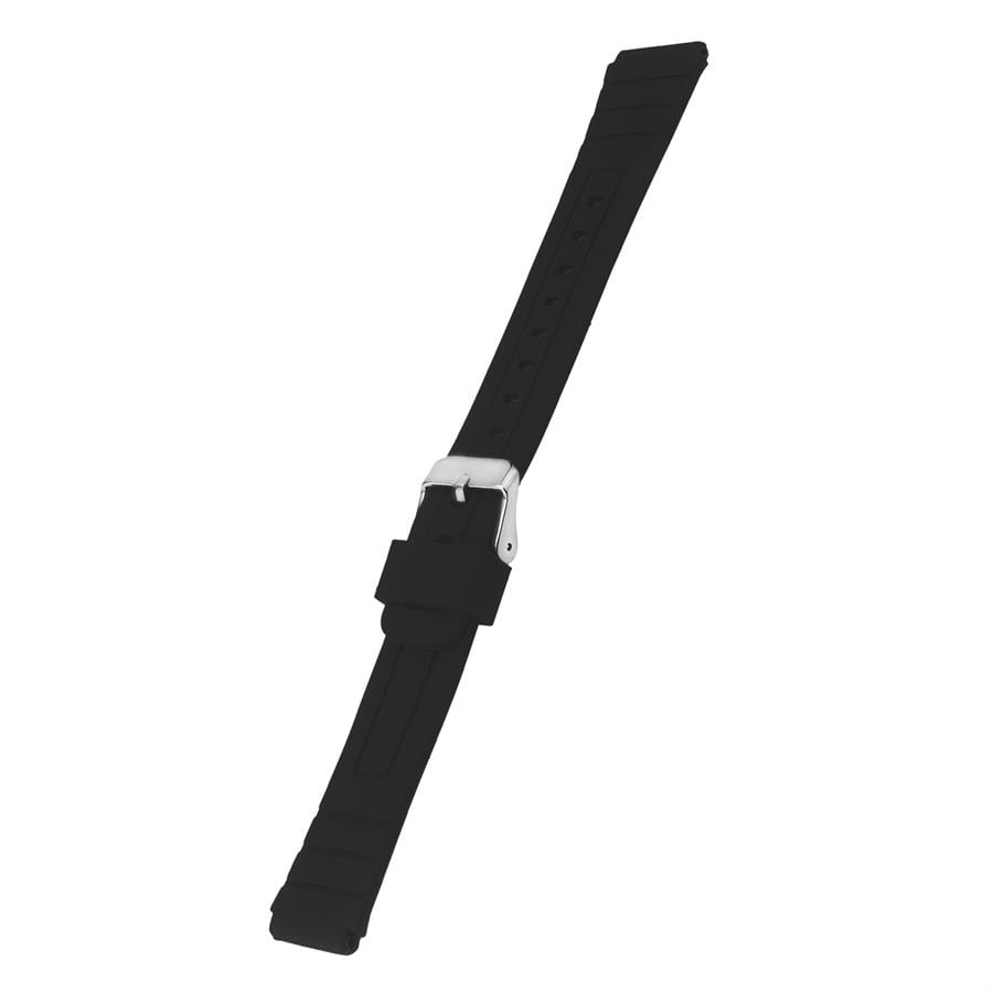 Casio F91 Uyumlu 18X16mm Siyah Silikon Saat Kordonu S02F91W-B