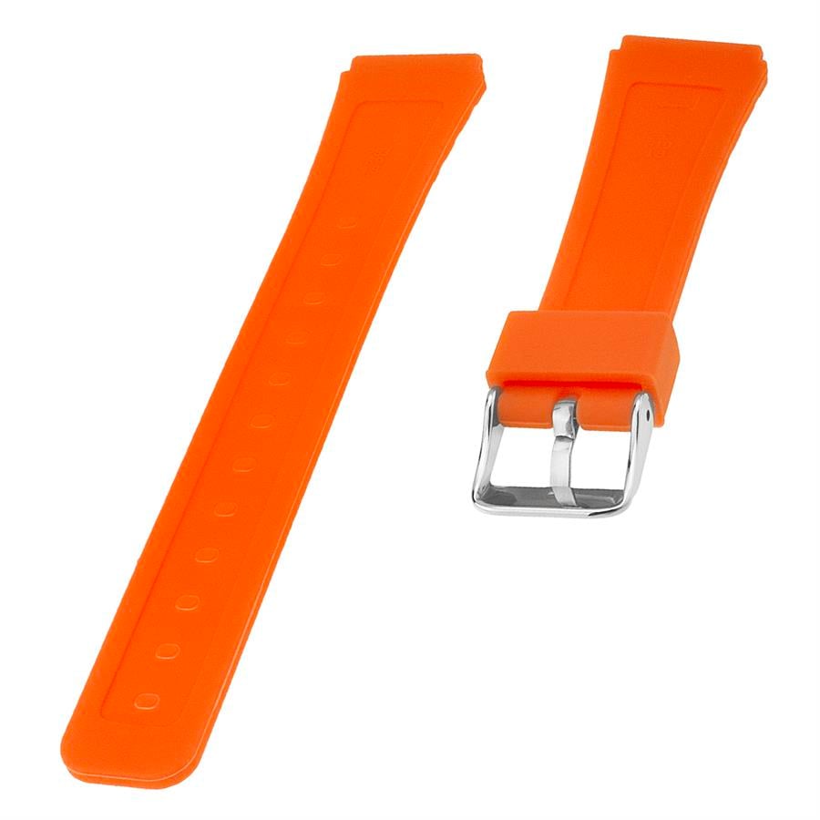 Casio F91 Uyumlu 18X16mm Turuncu Silikon Saat Kordonu S02F91W-T