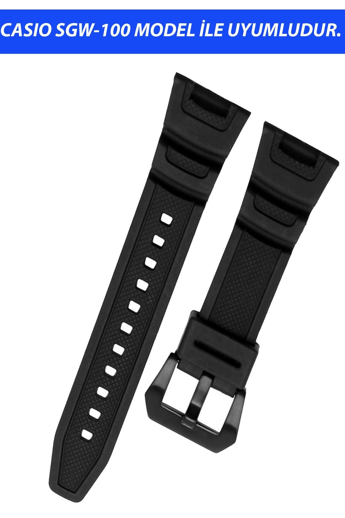 Casio SGW-100 Saat Uyumlu Silikon Saat Kordonu Kayışı