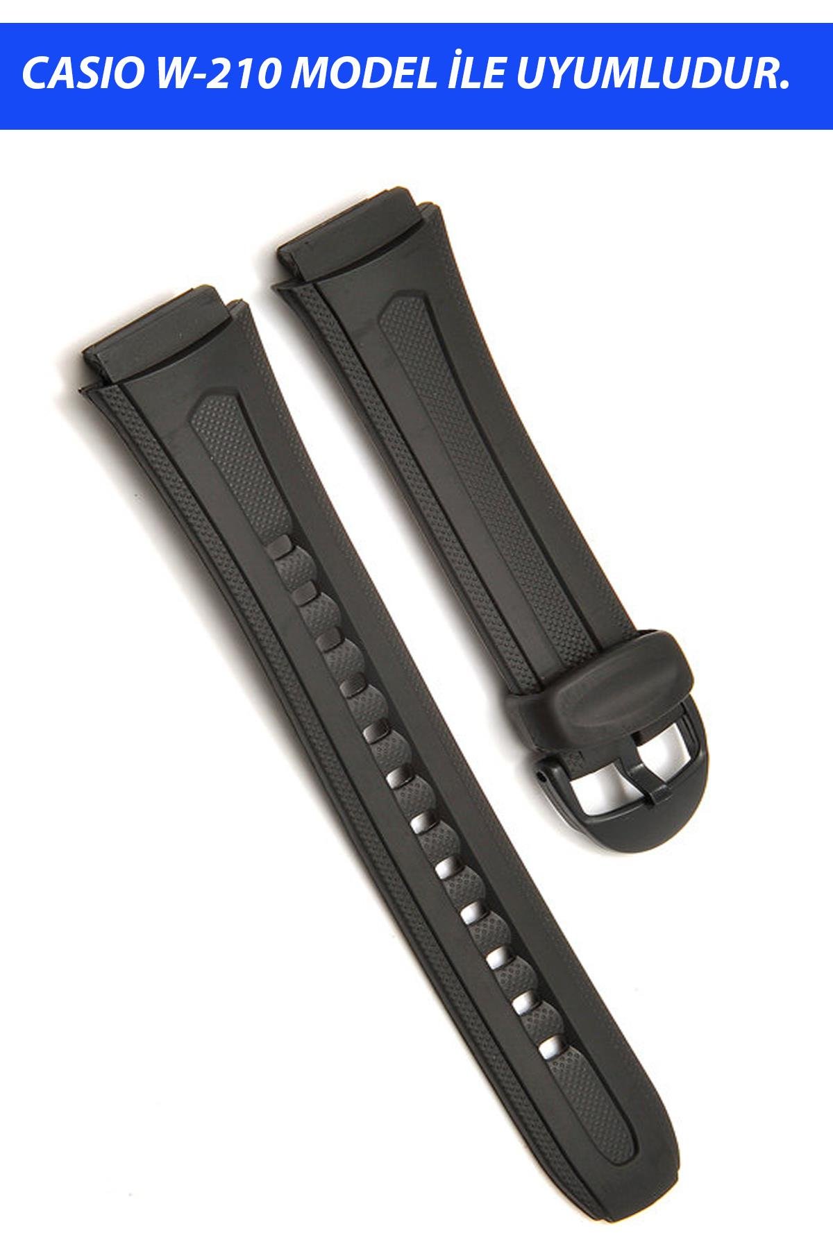 Casio W-210 Saat Uyumlu Silikon Saat Kordonu Kayışı
