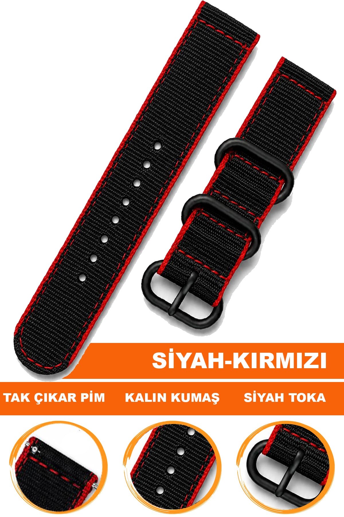 Cobra F39XWDB-BR Tekstil Saat Kordonu