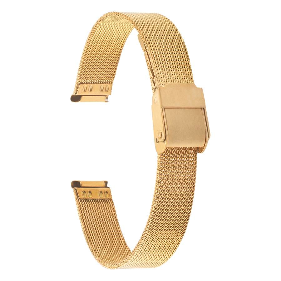 Cobra M16IH-G İnce Hasır Gold Renk Paslanmaz Çelik Saat Kordonu