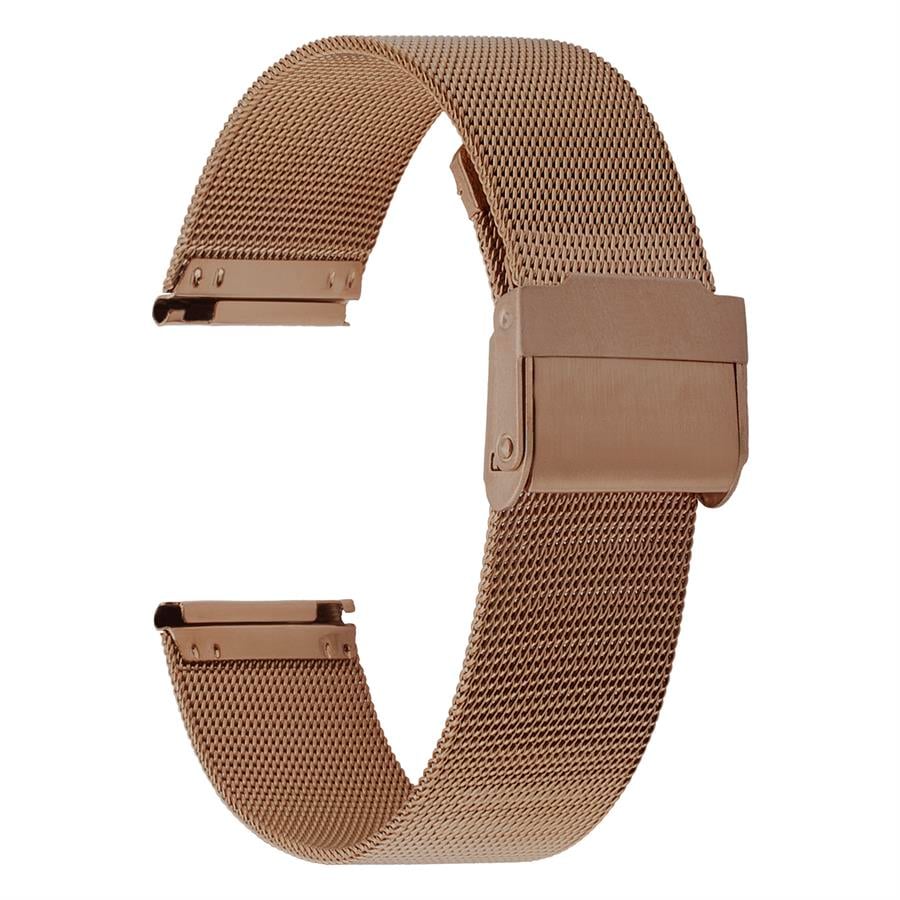 Cobra M16IH-K İnce Hasır Kahverengi Renk Paslanmaz Çelik Saat Kordonu