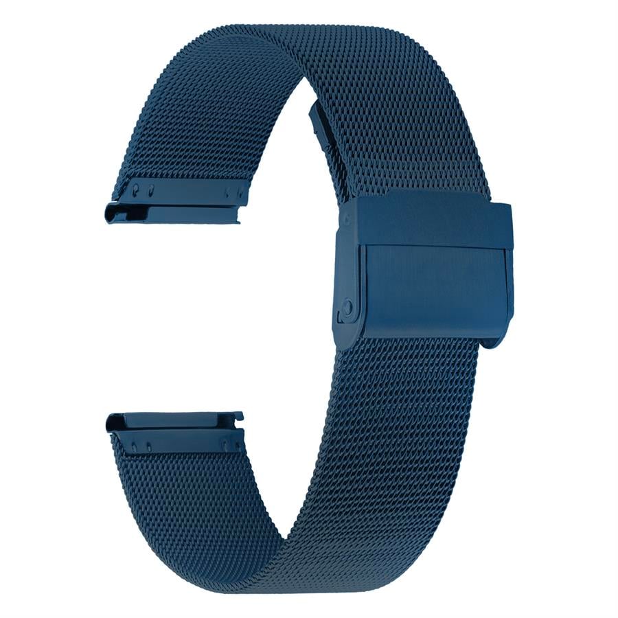 Cobra M16IH-L İnce Hasır Lacivert Renk Paslanmaz Çelik Saat Kordonu