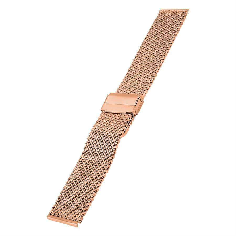 Cobra M16KH-R Kalın Hasır Rose Renk Paslanmaz Çelik Saat Kordonu