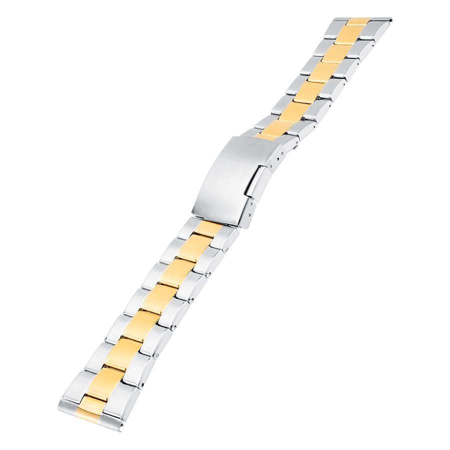 Cobra M24YB-GS Orjinal Çelik Silver ve Gold Renk Metal Saat Kordonu