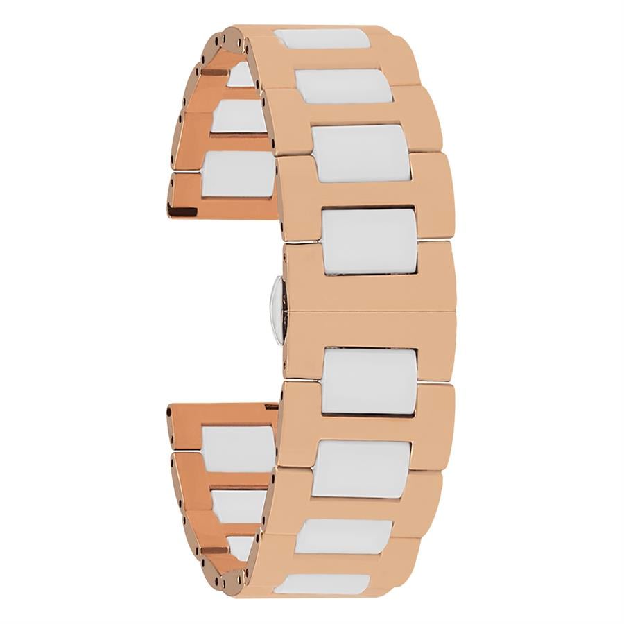 Cobra MS19GL-RW Orjinal Beyaz Seramik Rose Metal Saat Kordonu