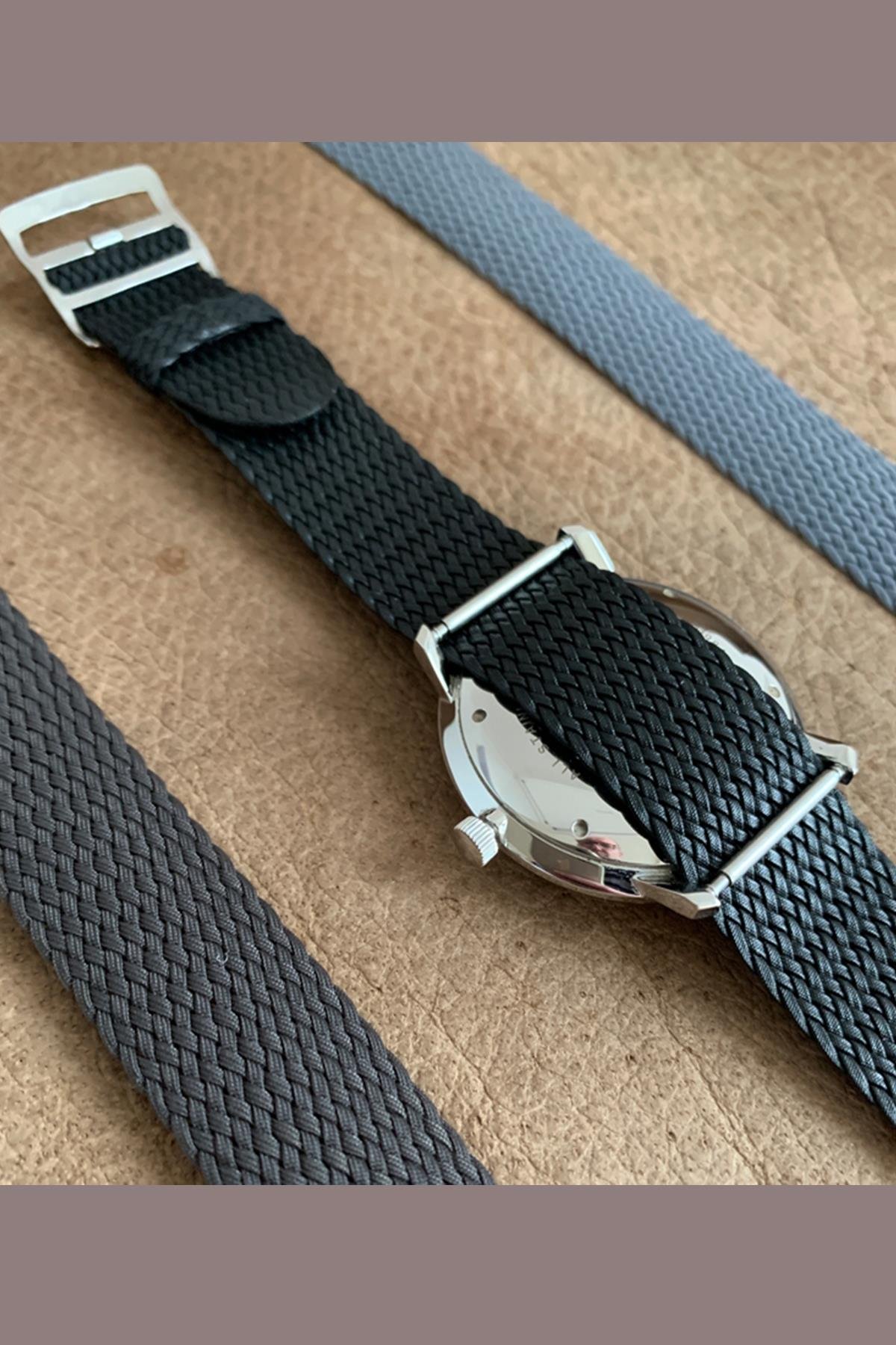 Cobra örme Kumaş N32PRL-G Perlon Saat Kordonu