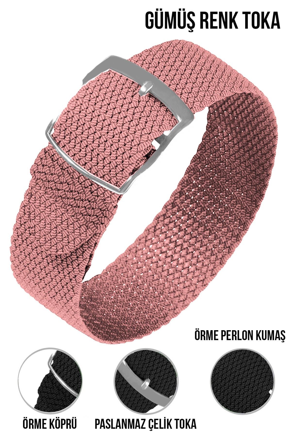 Cobra örme Kumaş N32PRL-P Perlon Saat Kordonu