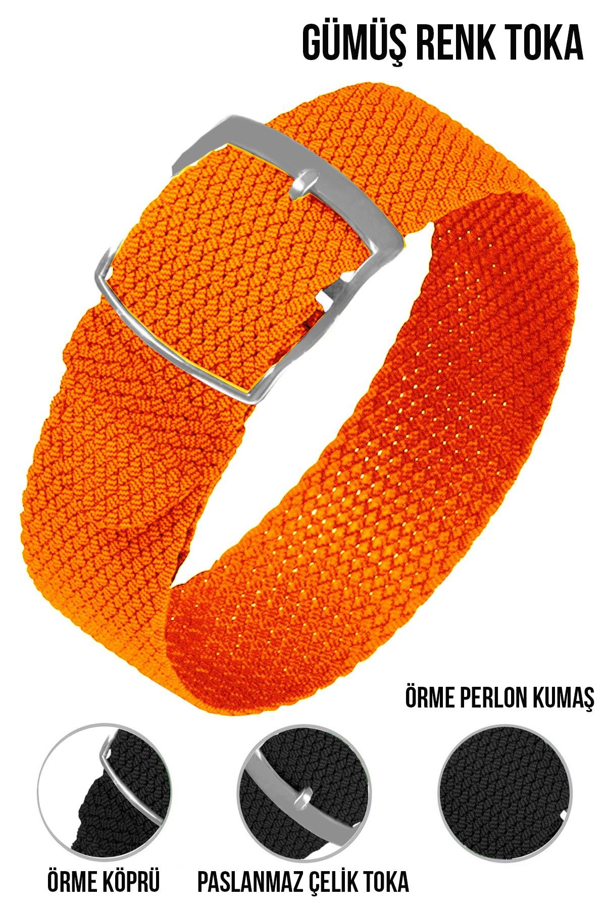 Cobra örme Kumaş N32PRL-T Perlon Saat Kordonu