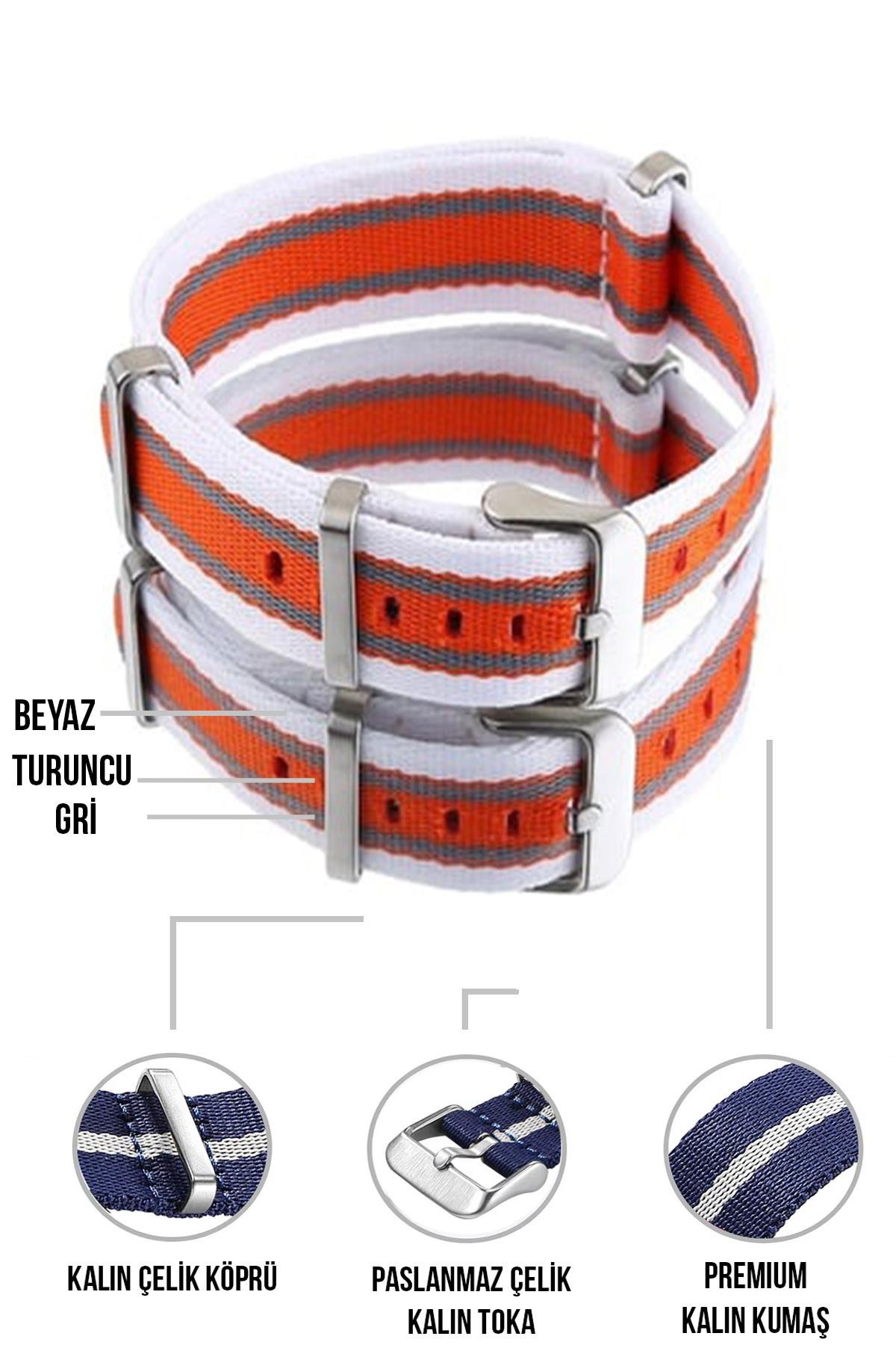 Cobra Paraşüt Kumaş Nato Saat Kordonu N39XWDS-WGT