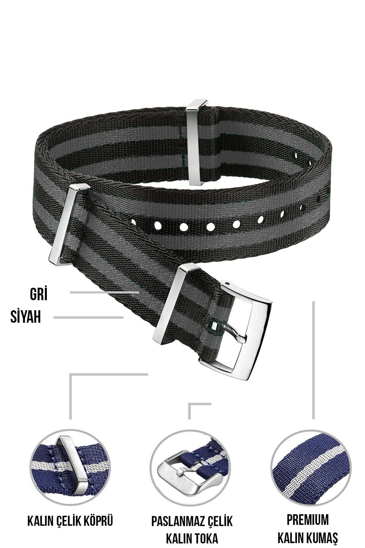 Cobra Paraşüt Kumaş Nato Saat Kordonu N39XWDS-GB