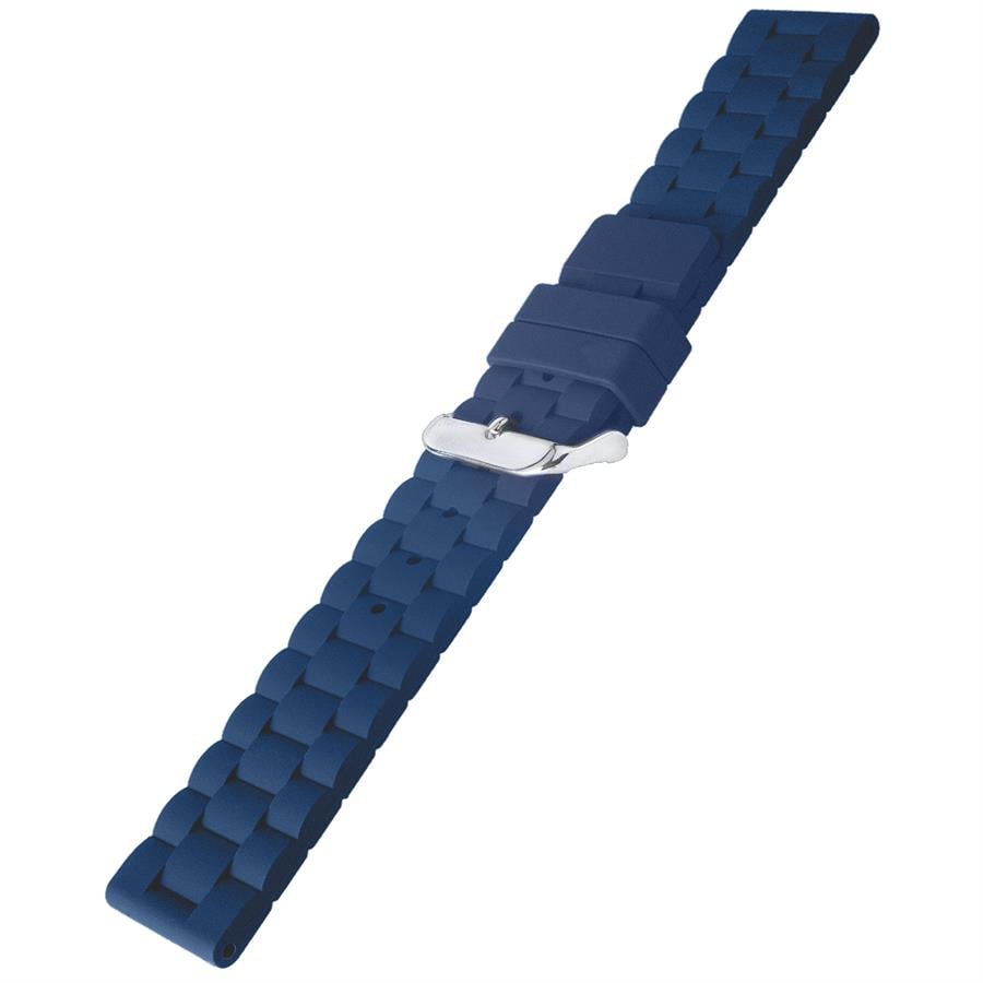 Cobra R14088-L Lacivert Renk Bakla Desen Kauçuk Saat Kordonu