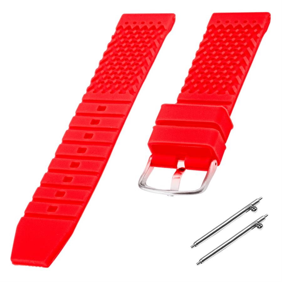 Cobra S01A16-R Kırmızı Silikon Saat Kordonu