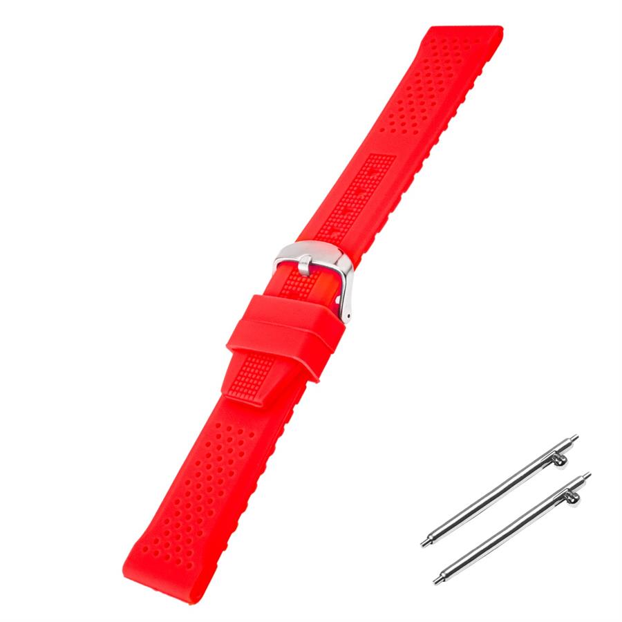 Cobra S01A16-R Kırmızı Silikon Saat Kordonu