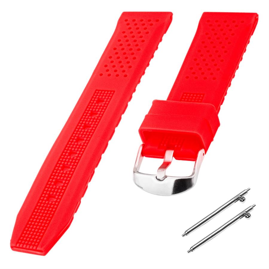 Cobra S01A16-R Kırmızı Silikon Saat Kordonu