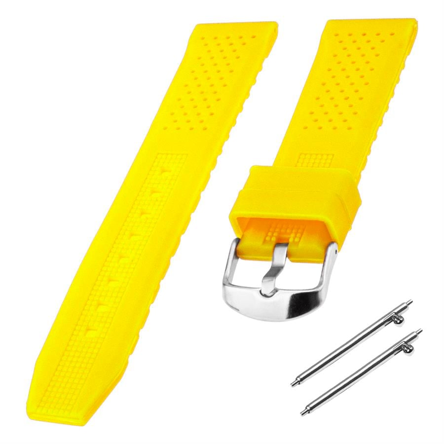 Cobra S01A16-Y Sarı Silikon Saat Kordonu