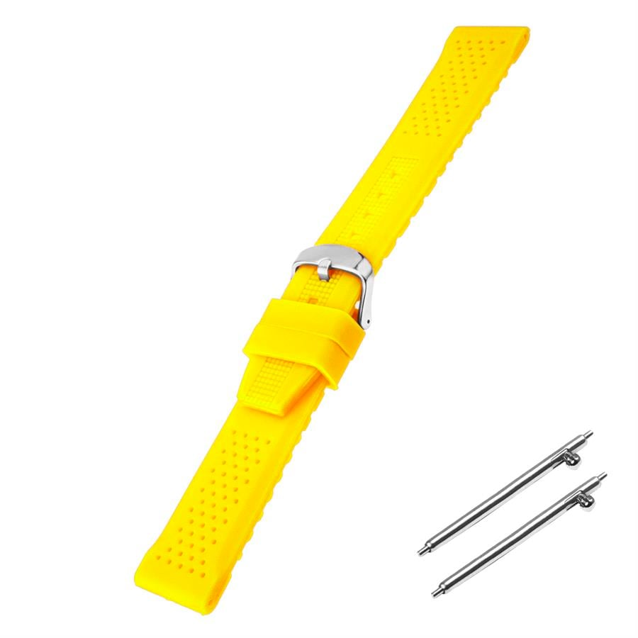 Cobra S01A16-Y Sarı Silikon Saat Kordonu