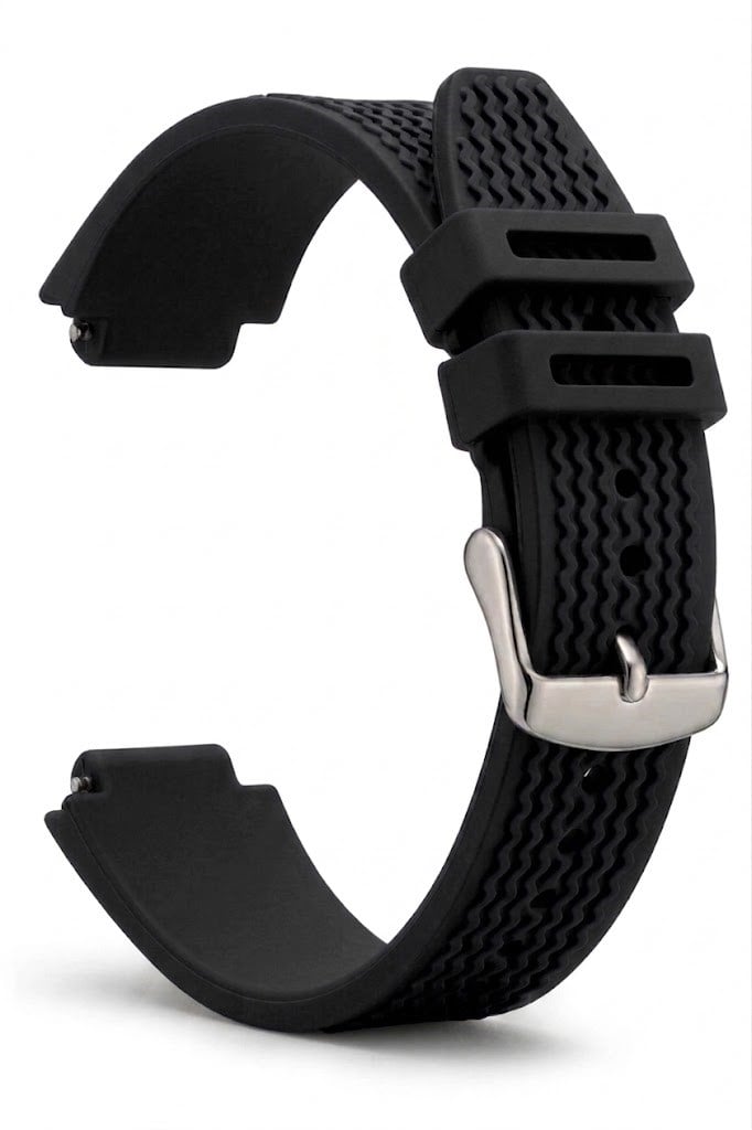 Cobra S01A17-B Siyah Silikon Saat Kordonu