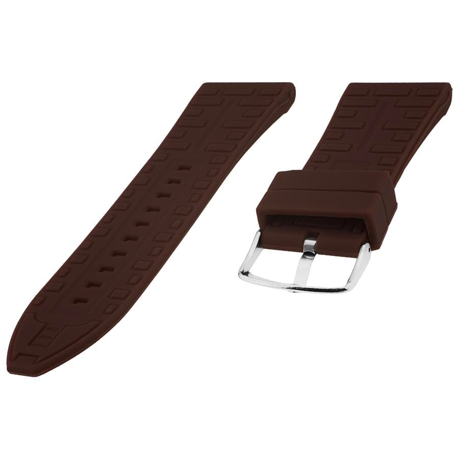 Cobra S01A36-DK Koyu Kahve Silikon Saat Kordonu
