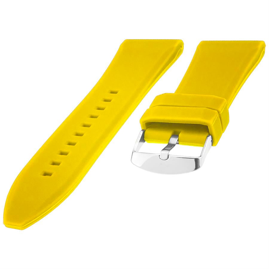 Cobra S01A36-Y Sarı Silikon Saat Kordonu