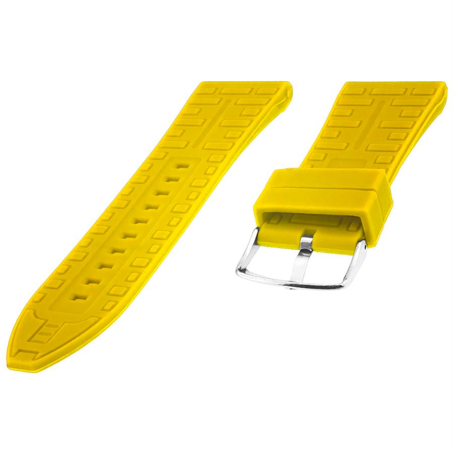 Cobra S01A36-Y Sarı Silikon Saat Kordonu