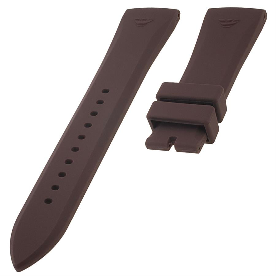 Emporio Armani AR0335 Uyumlu S27-K Kahverengi Silikon Saat Kordonu 