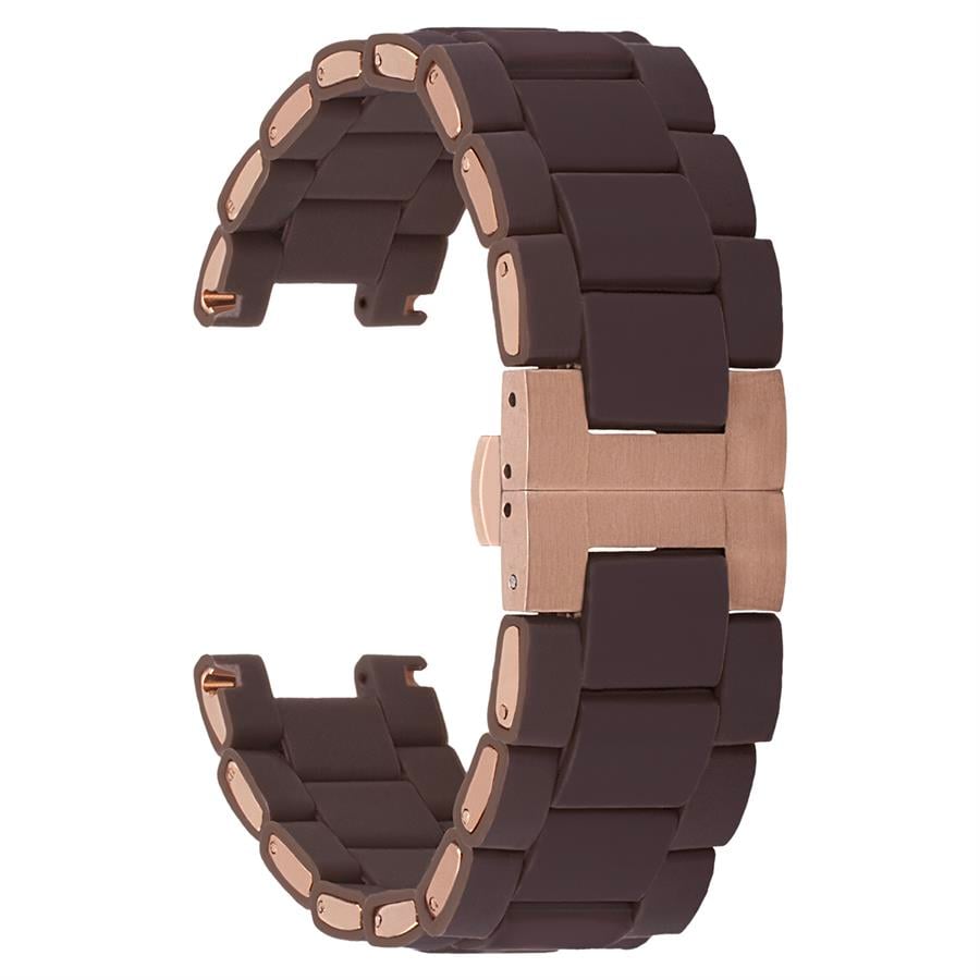 Emporio Armani AR5890 Uyumlu SM18EA-K Kahve Silikon Saat Kordonu 