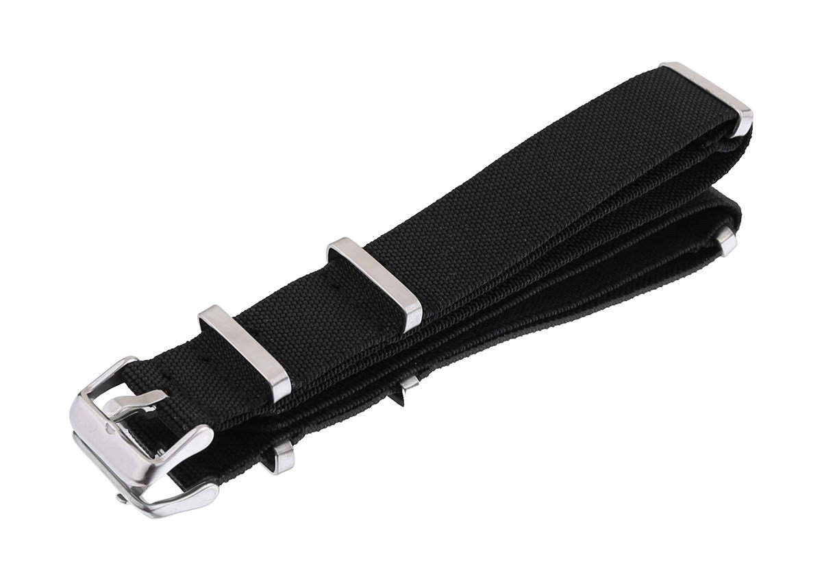 Nato Saat Kordonu N39TLD-B Siyah (Lastikli)