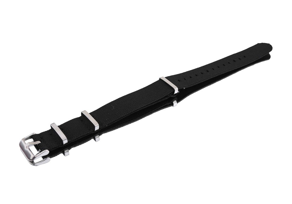 Nato Saat Kordonu N39TLD-B Siyah (Lastikli)
