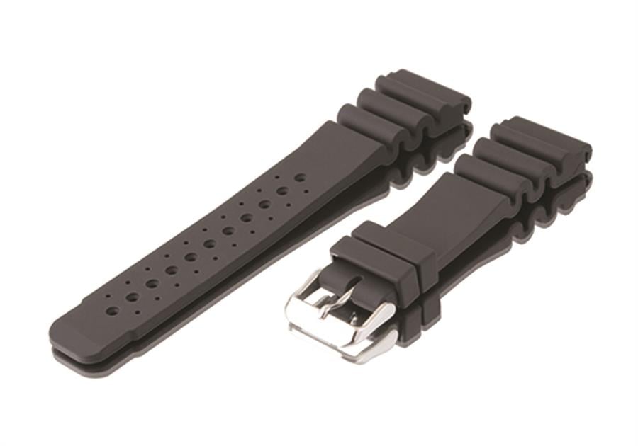 R14DLG-B Siyah Renk Kauçuk Dalgıç Saat Kordonu